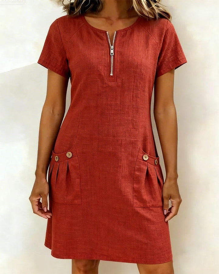Ravelle - Soft-Touch Linen A-Line Dress