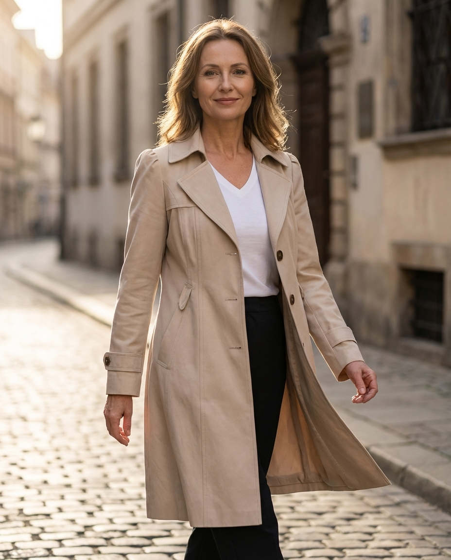 Kaliah - Soft-Touch Trench Coat