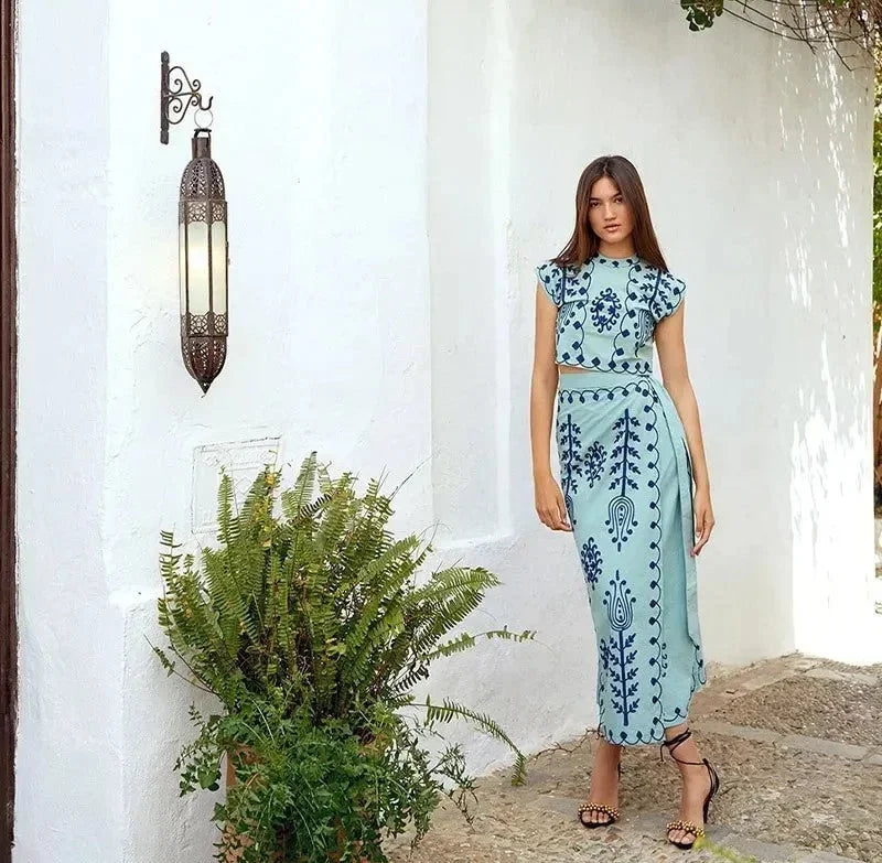 Molly - Embroidered Two-Piece Set