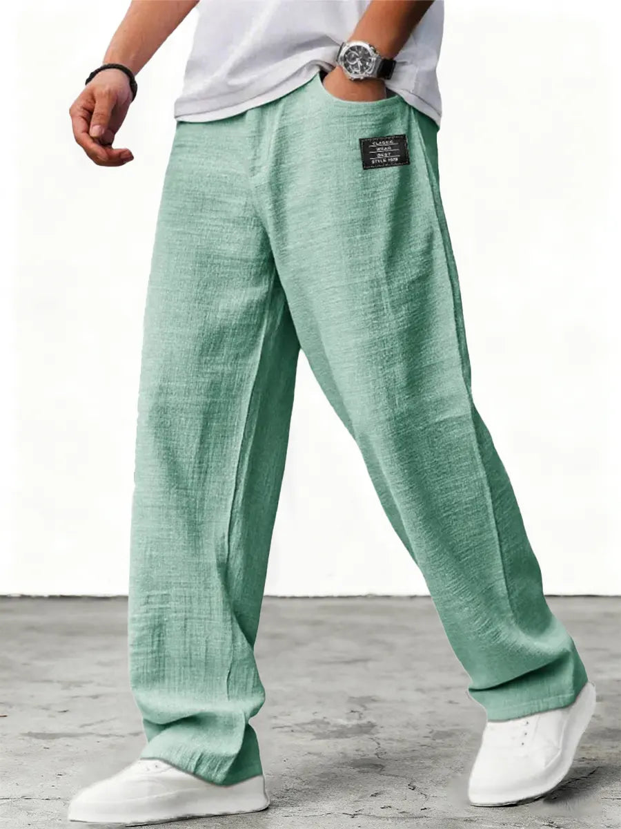 Aron - Lightweight Textured Trousers