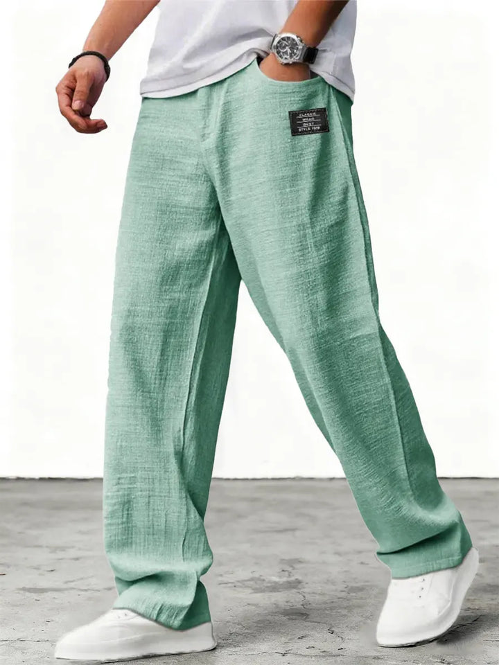 Aron - Lightweight Textured Trousers