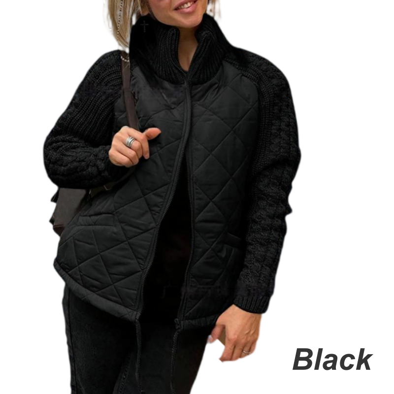 Corisanna - Warm Zip Front Knit Jacket