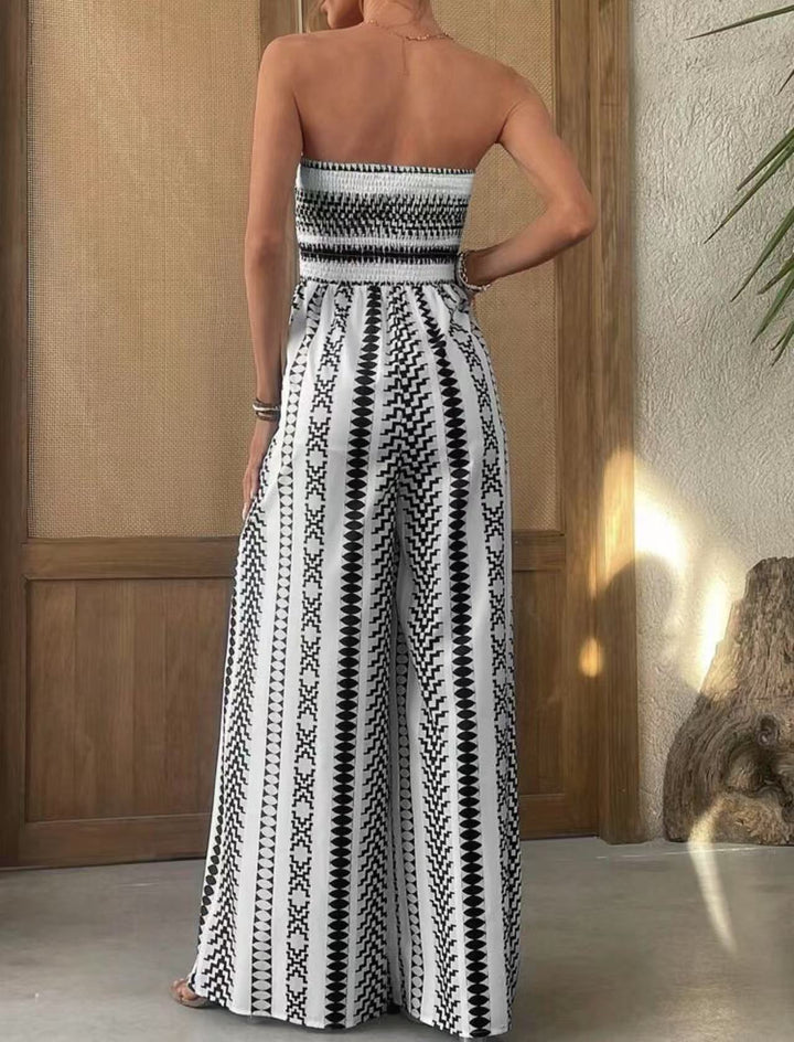 Idalia - Strapless Printed Maxi Dress