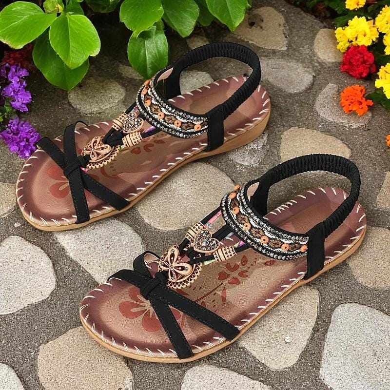 Velsa - Embellished Gladiator Sandals