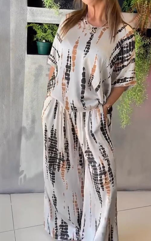 Kaemora - Soft-Touch Draped Two-Piece Set