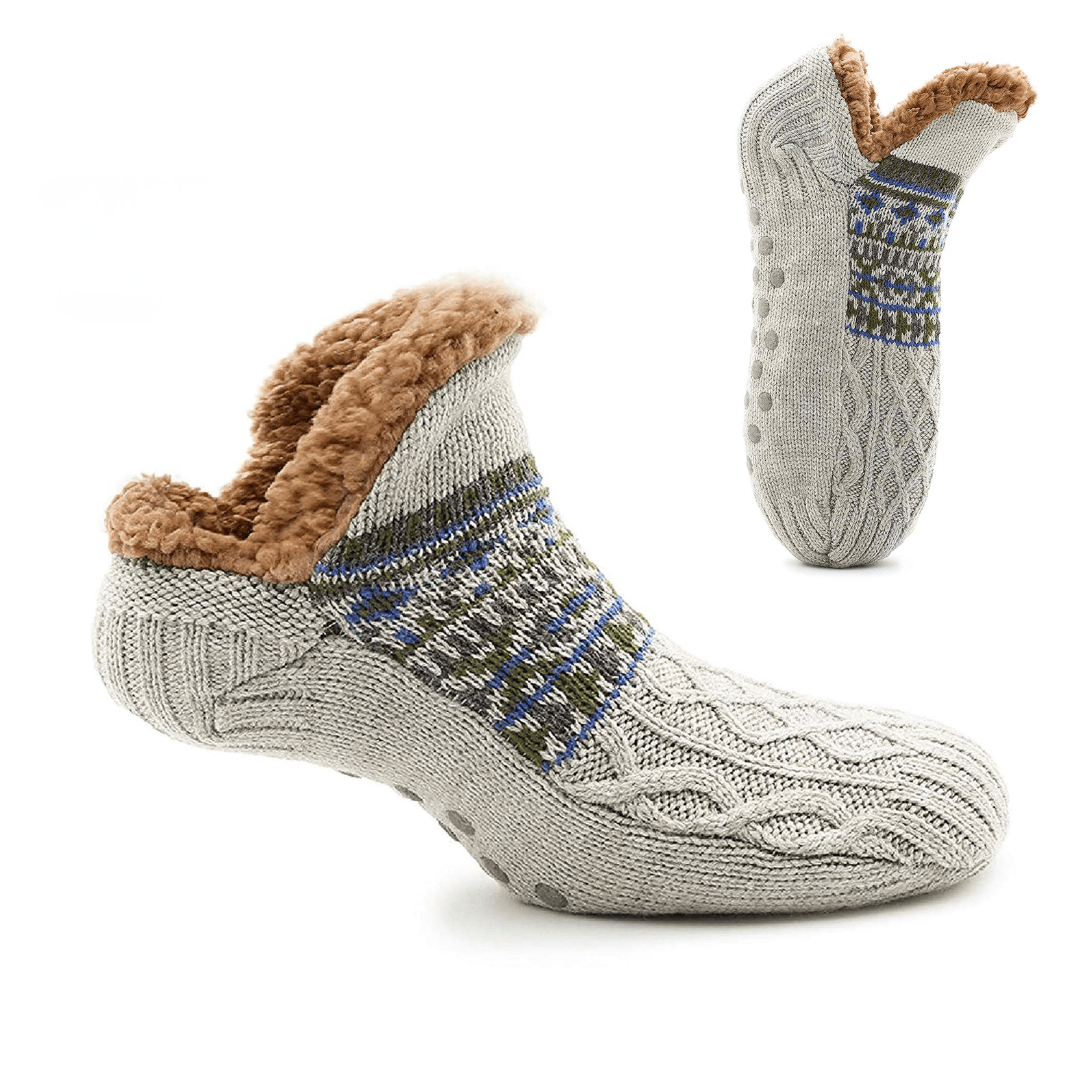 Zailora - Plush-Lined Grip Socks
