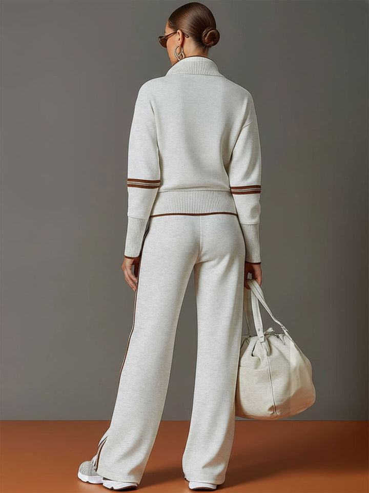 Ovia - Soft-Touch Wide-Leg Two-Piece Set