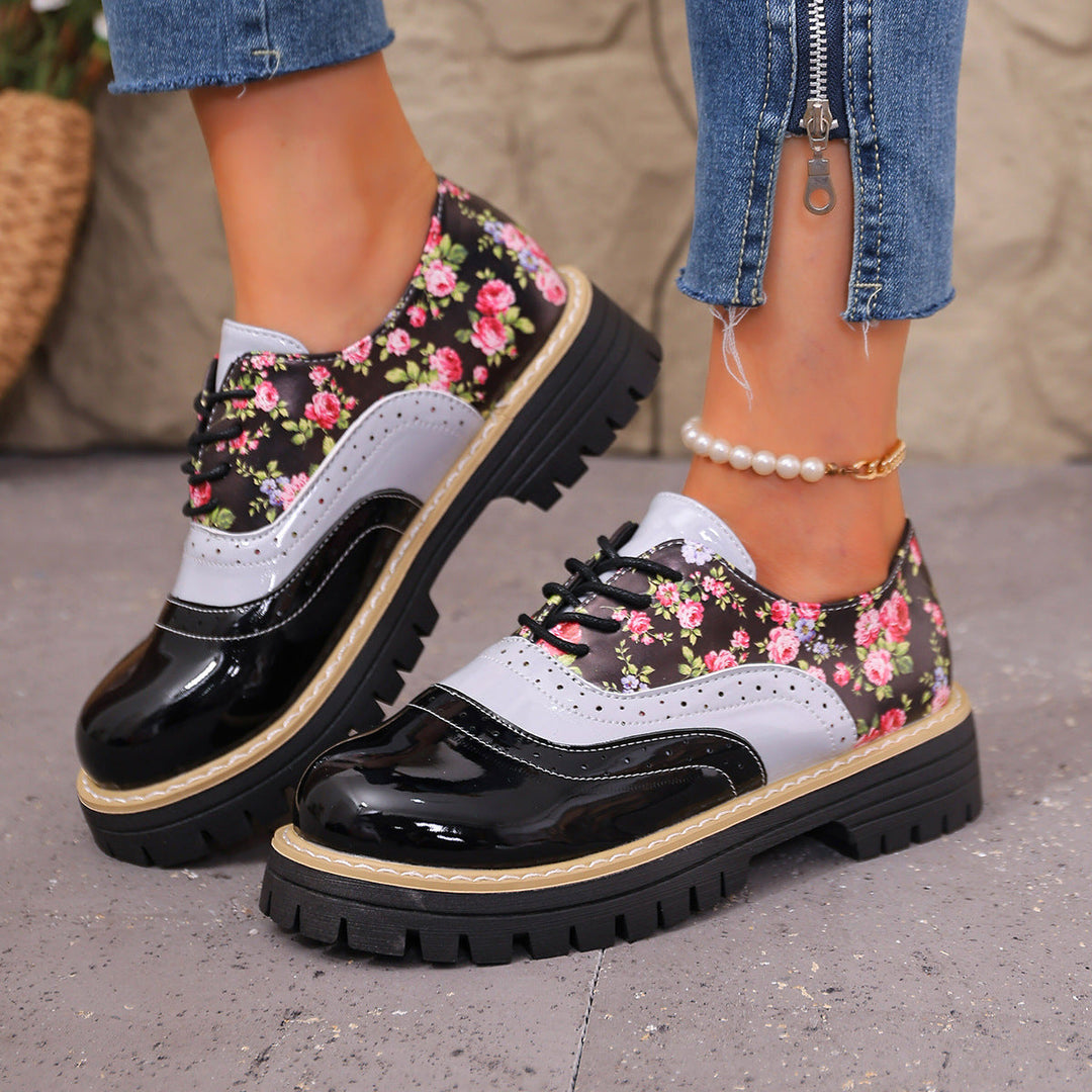 Dagna - Premium Floral Oxford Shoes