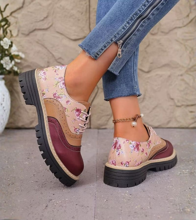 Dagna - Premium Floral Oxford Shoes