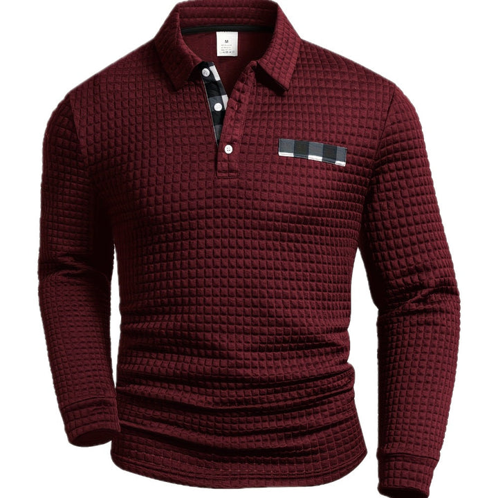 Eurig - Textured Long-Sleeve Checked Shirt