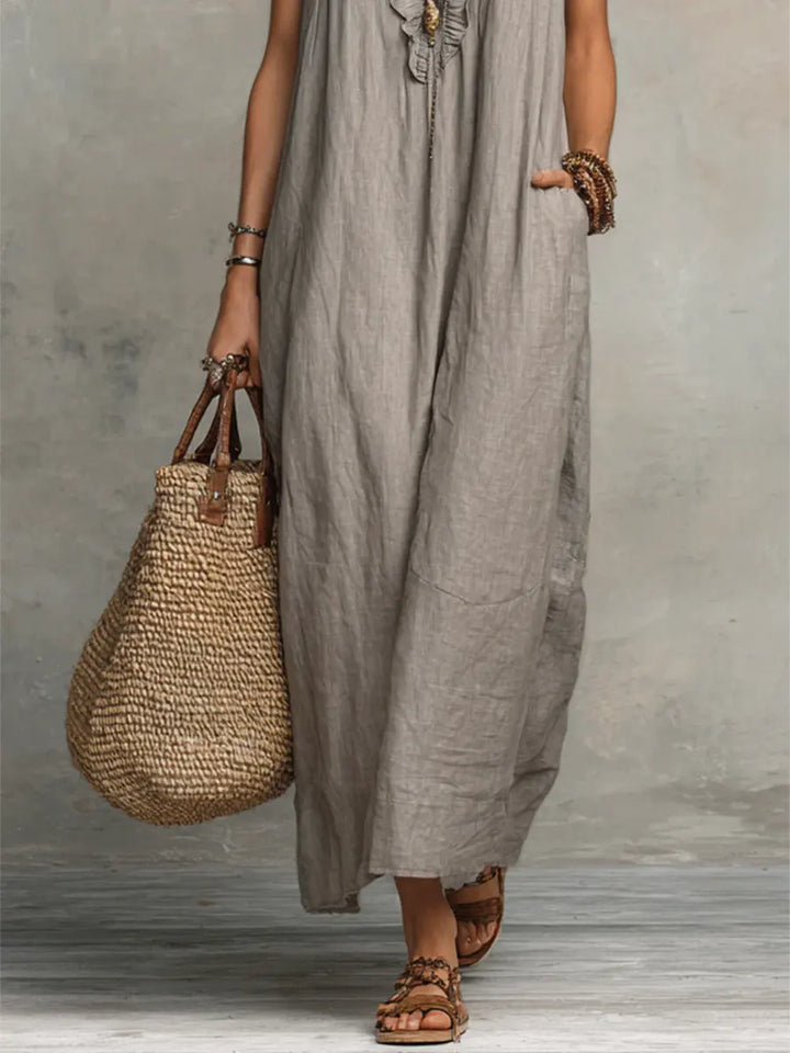 Ivara - Premium Linen Maxi Dress