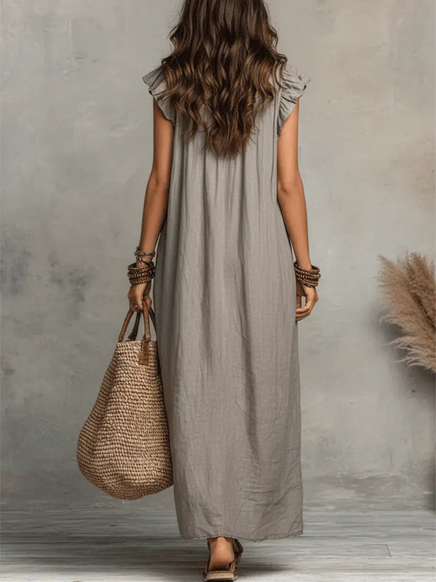 Ivara - Premium Linen Maxi Dress