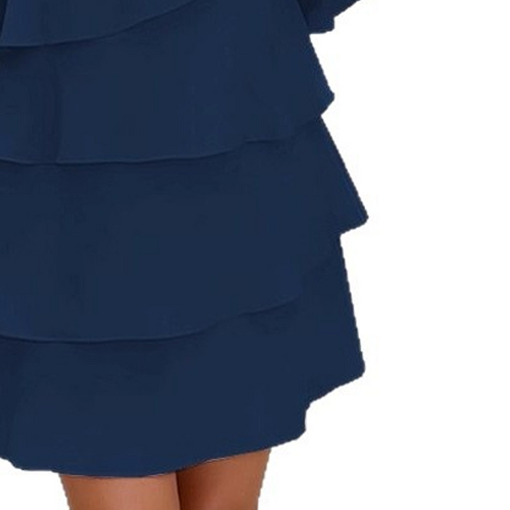 Nira - Soft-Touch Ruffle-Hem Dress