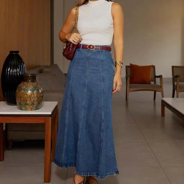 Tiaressa - Denim Maxi Skirt