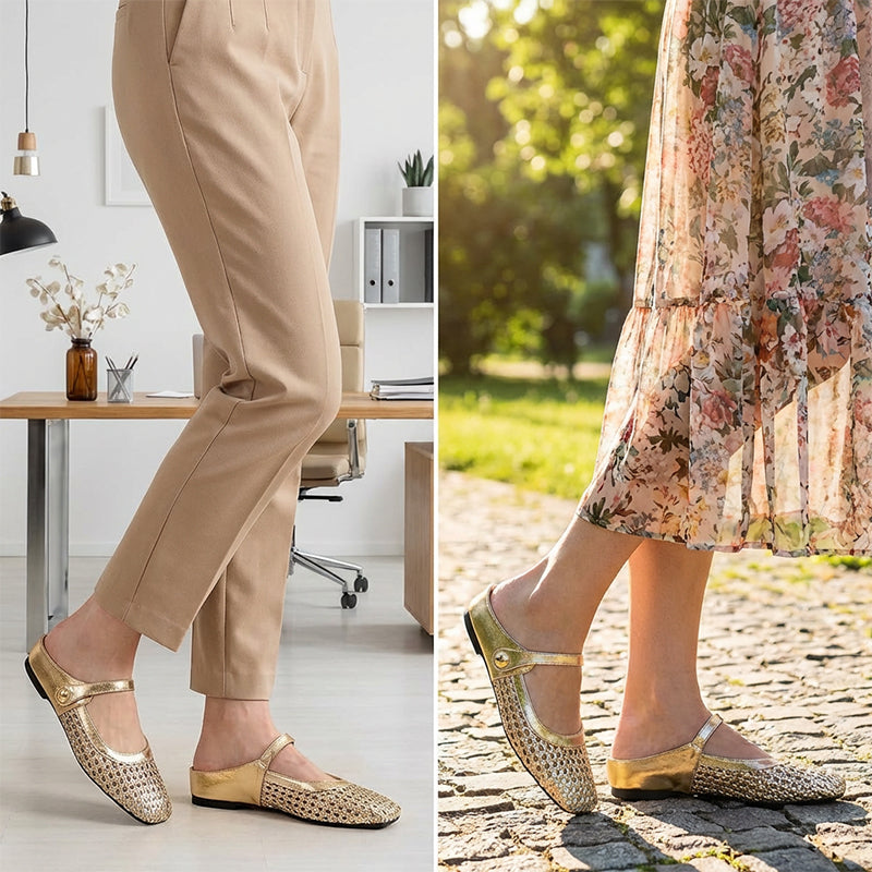 Cerise - Shimmering Mary Jane Shoes