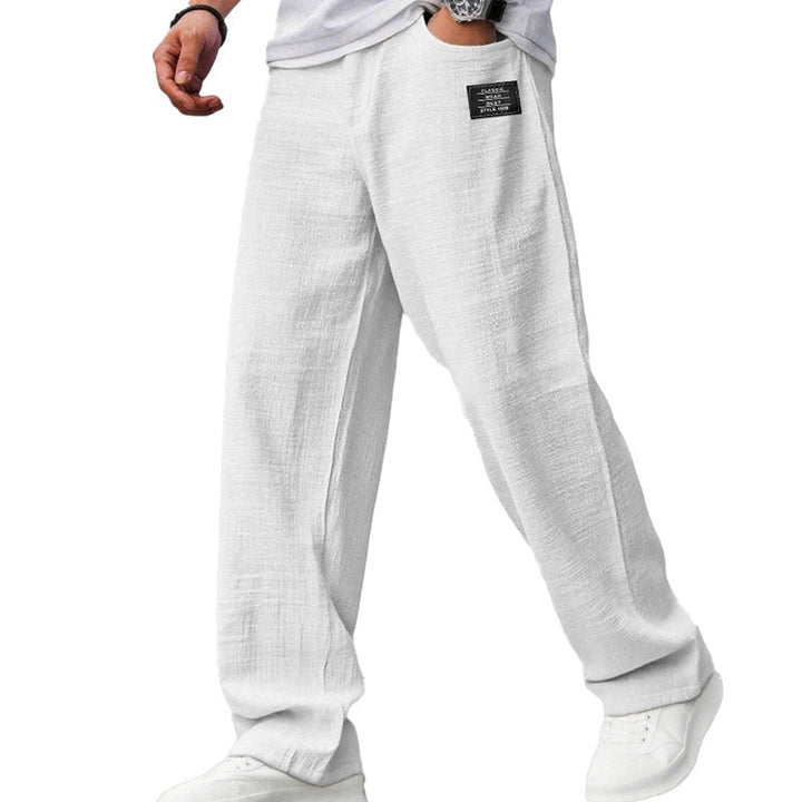 Callen - Lightweight Textured Straight-Cut Trousers
