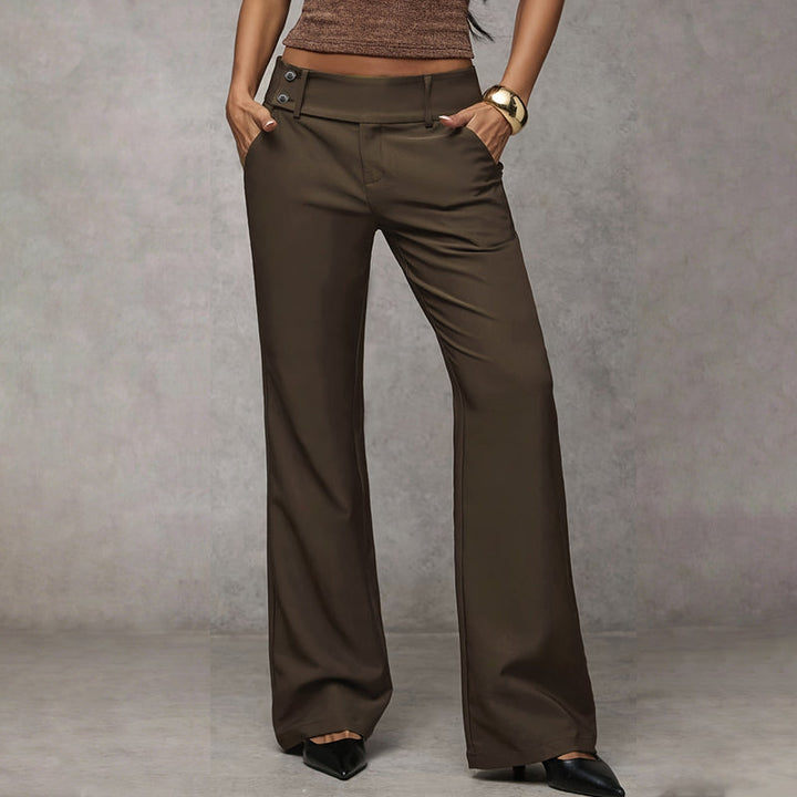 Nylah - Tailored Flared Suit Trousers