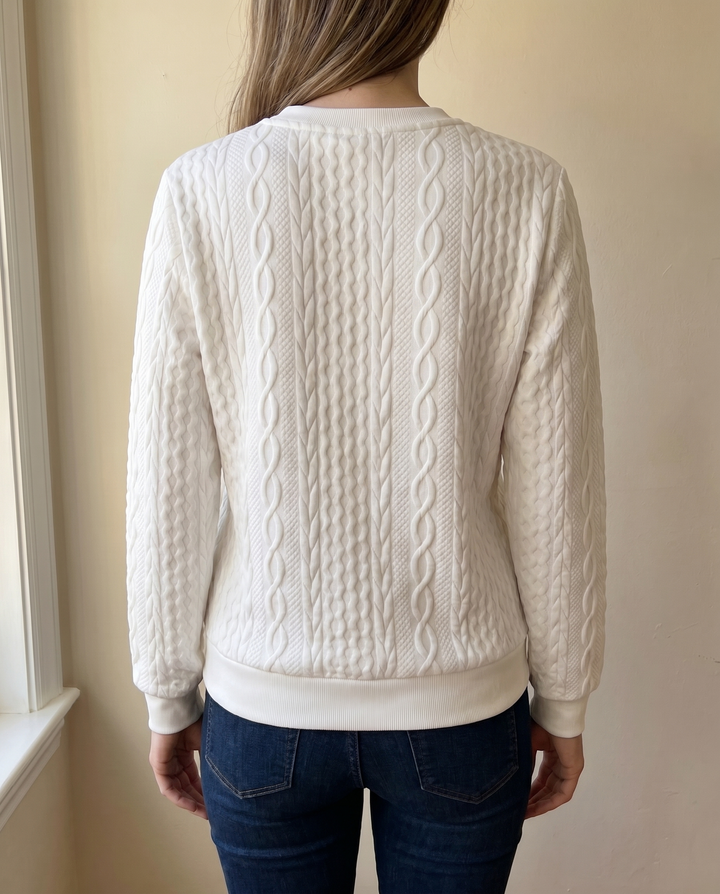 Darla - Textured Zip Sweater